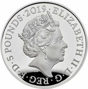5 Pounds - Elizabeth II Legend of the Ravens; Silver Proof obverse image