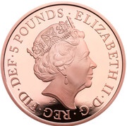 5 Pounds - Elizabeth II Remembrance Day 2019; Gold Proof obverse image