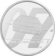 5 Pounds - Elizabeth II 5th portrait; James Bond - II, United Kingdom, 2020 reverse image