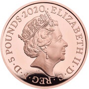 5 Pounds - Elizabeth II The Royal Mint; Gold Proof obverse image