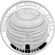 5 Pounds - Elizabeth II Royal Albert Hall; Silver Piedfort, United Kingdom, 2021 reverse image