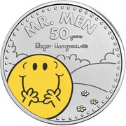 5 Pounds - Elizabeth II 5th portrait; Mr Happy, United Kingdom, 2021 reverse image