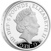 5 Pounds - Elizabeth II Platinum Jubilee; Silver Piedfort obverse image