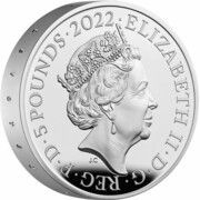 5 Pounds - Elizabeth II The Queen's Reign, Commonwealth of Nations; Silver Piedfort obverse image