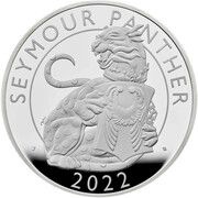 5 Pounds - Elizabeth II Seymour Panther; Silver Proof, United Kingdom, 2022 reverse image