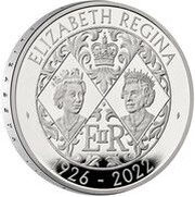 5 Pounds - Charles III Life and legacy of the Queen; Silver Proof, United Kingdom, 2022 reverse image