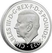 5 Pounds - Charles III George II; Silver Proof obverse image