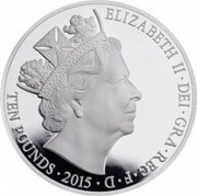10 Pounds - Elizabeth II Longest Reign; Silver Proof obverse image