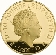 10 Pounds - Elizabeth II Four Generations of Royalty; Gold Proof obverse image