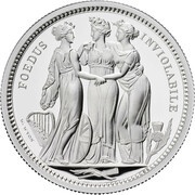 10 Pounds - Elizabeth II The Three Graces; Silver Proof, United Kingdom, 2020 reverse image