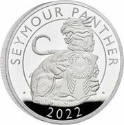 10 Pounds - Elizabeth II Seymour Panther; Silver Proof, United Kingdom, 2022 reverse image