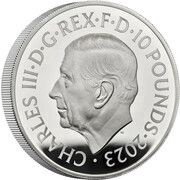 10 Pounds - Charles III Albus Dumbledore; Silver Proof obverse image