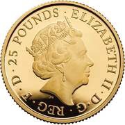 25 Pounds - Elizabeth II Yale of Beaufort; Gold Proof obverse image