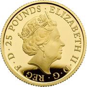 25 Pounds - Elizabeth II White Greyhound of Richmond; Gold Proof obverse image