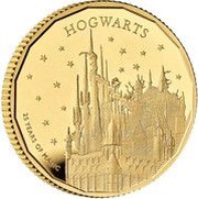 25 Pounds - Charles III Hogwarts; Gold Proof, United Kingdom, 2023 reverse image