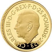 25 Pounds - Charles III King Arthur; Gold Proof obverse image