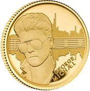 25 Pounds - Charles III George Michael; Gold Proof, United Kingdom, 2024 reverse image