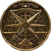 50 Pounds - Elizabeth II Gold Standard; 1/2 oz Fine Gold, United Kingdom, 2022 reverse image