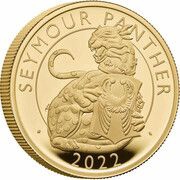 100 Pounds - Elizabeth II Seymour Panther; Gold Proof, United Kingdom, 2022 reverse image