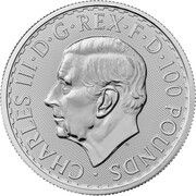 100 Pounds - Charles III 1 oz Fine Platinum obverse image