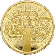 200 Pounds - Charles III Dame Shirley Bassey; Gold Proof, United Kingdom, 2023 reverse image