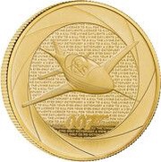 200 Pounds - Charles III Bond Films of the 1980s; Gold Proof, United Kingdom, 2024 reverse image