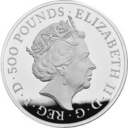 500 Pounds - Elizabeth II Year of The Ox; Silver Proof obverse image