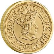 500 Pounds - Elizabeth II Henry VII; Gold Proof, United Kingdom, 2022 reverse image