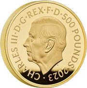 500 Pounds - Charles III Charles I; Gold Proof obverse image