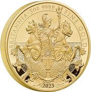 500 Pounds - Charles III 5 oz Fine Gold, United Kingdom, 2023 reverse image
