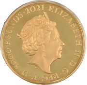 5000 Pounds - Elizabeth II Gothic Crown Portrait; Gold Proof obverse image