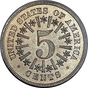 5 Cents "1866 Nickel" Pattern reverse image