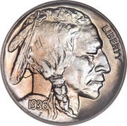 5 Cents "Buffalo Nickel" flat ground obverse image