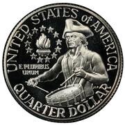¼ Dollar "Washington Quarter" Bicentennial, Silver Issue reverse image