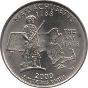 ¼ Dollar "Washington Quarter" Massachusetts reverse image