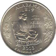 ¼ Dollar "Washington Quarter" Alabama, United States, 2003 reverse image