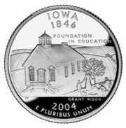 ¼ Dollar "Washington Quarter" Iowa - Silver Proof reverse image