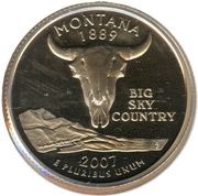¼ Dollar "Washington Quarter" Montana reverse image