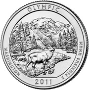 ¼ Dollar "Washington Quarter" Olympic National Park, Washington - Silver Proof reverse image