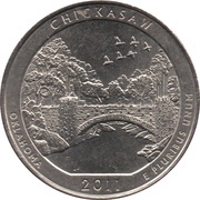 ¼ Dollar "Washington Quarter" Chickasaw National Recreation Area, Oklahoma, United States, 2011 reverse image