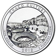 ¼ Dollar "Washington Quarter" Chaco Culture National Historical Park, New Mexico - Silver Proof reverse image
