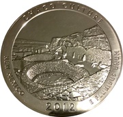 ¼ Dollar "Washington Quarter" Chaco Culture National Historical Park, New Mexico - Silver 5 oz Bullion, United States, 2012 reverse image