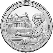 ¼ Dollar "Washington Quarter" Frederick Douglass National Historic Site, District of Columbia - Silver Proof, United States, 2017 reverse image