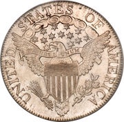 ½ Dollar "Draped Bust Half Dollar" Heraldic eagle reverse image
