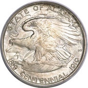 ½ Dollar Alabama Centennial, United States, 1921 reverse image