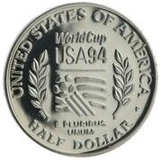 ½ Dollar World Cup Soccer, United States, 1994 reverse image