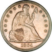 1 Dollar "Seated Liberty" without motto obverse image