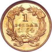 1 Dollar "Small Indian Head" Type 2 reverse image