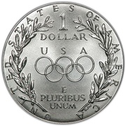 1 Dollar Seoul Olympiad, United States, 1988 reverse image