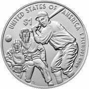 1 Dollar Negro Leagues Baseball, United States, 2022 reverse image